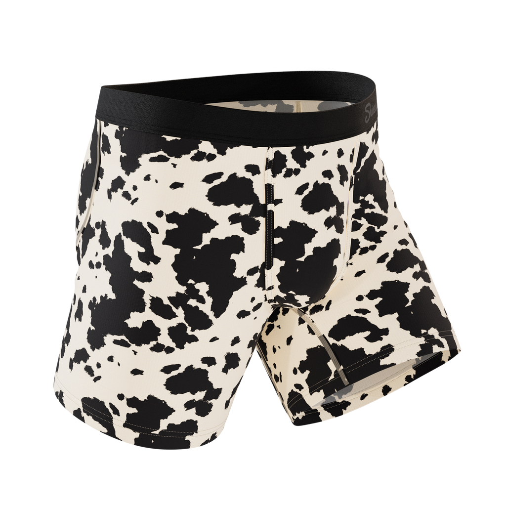 The Graze Escape | Cow Hide Fringe Ball Hammock® Pouch Underwear - Shinesty