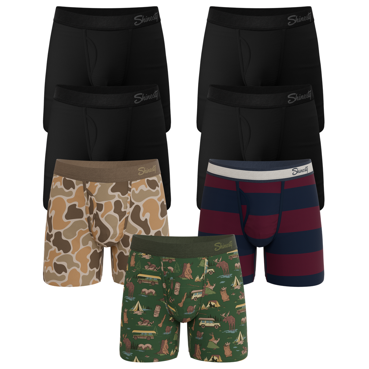 The Great Outdoors | Ball Hammock® Pouch Boxer Briefs with Fly 7 Pack - Shinesty
