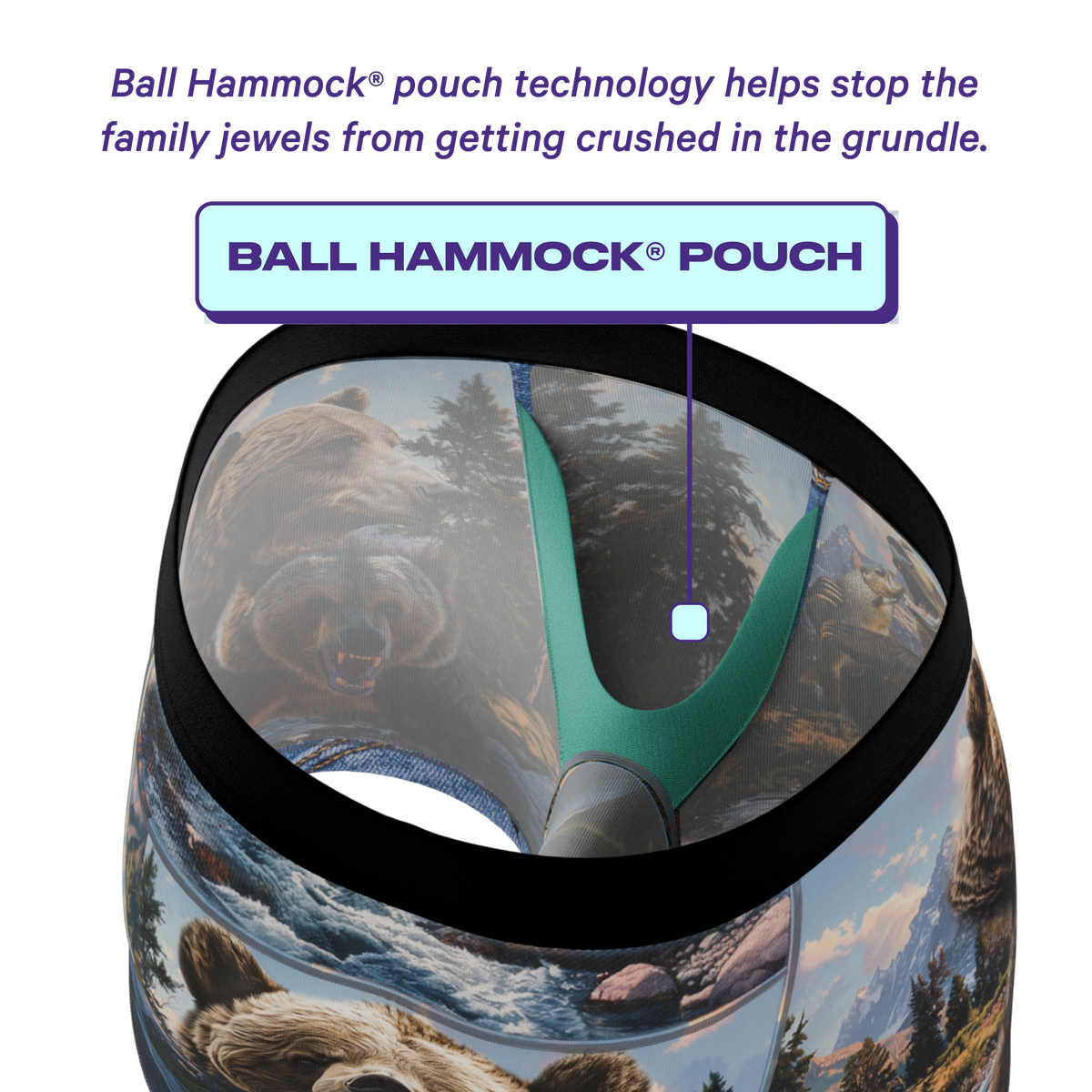 The Grizzly Beast | Truck Stop Classic paradICE™ Cooling Ball Hammock® Underwear - Shinesty