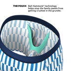 The Hamptons | Blue Mosaic Stripe Ball Hammock® Pouch Underwear With Fly - Shinesty