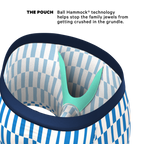 The Hamptons | Blue Mosaic Stripe Ball Hammock® Pouch Underwear - Shinesty