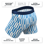 The Hamptons | Blue Mosaic Stripe Ball Hammock® Pouch Underwear - Shinesty