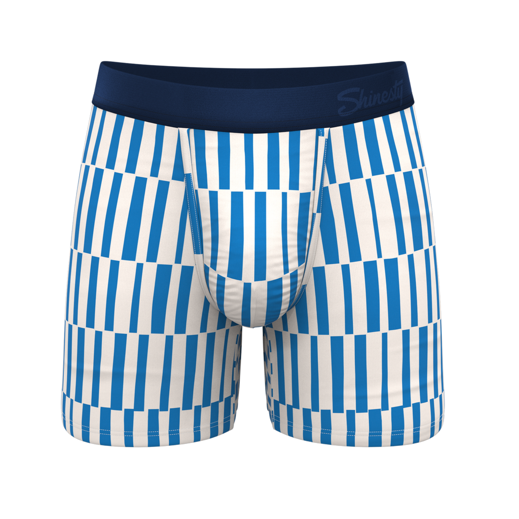 The Hamptons | Blue Mosaic Stripe Ball Hammock® Pouch Underwear - Shinesty