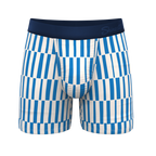 The Hamptons | Blue Mosaic Stripe Ball Hammock® Pouch Underwear - Shinesty