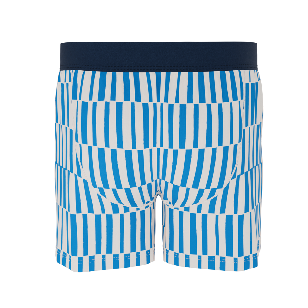 The Hamptons | Blue Mosaic Stripe Boxers - Shinesty