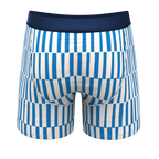The Hamptons | Blue Mosaic Stripe Ball Hammock® Pouch Underwear - Shinesty