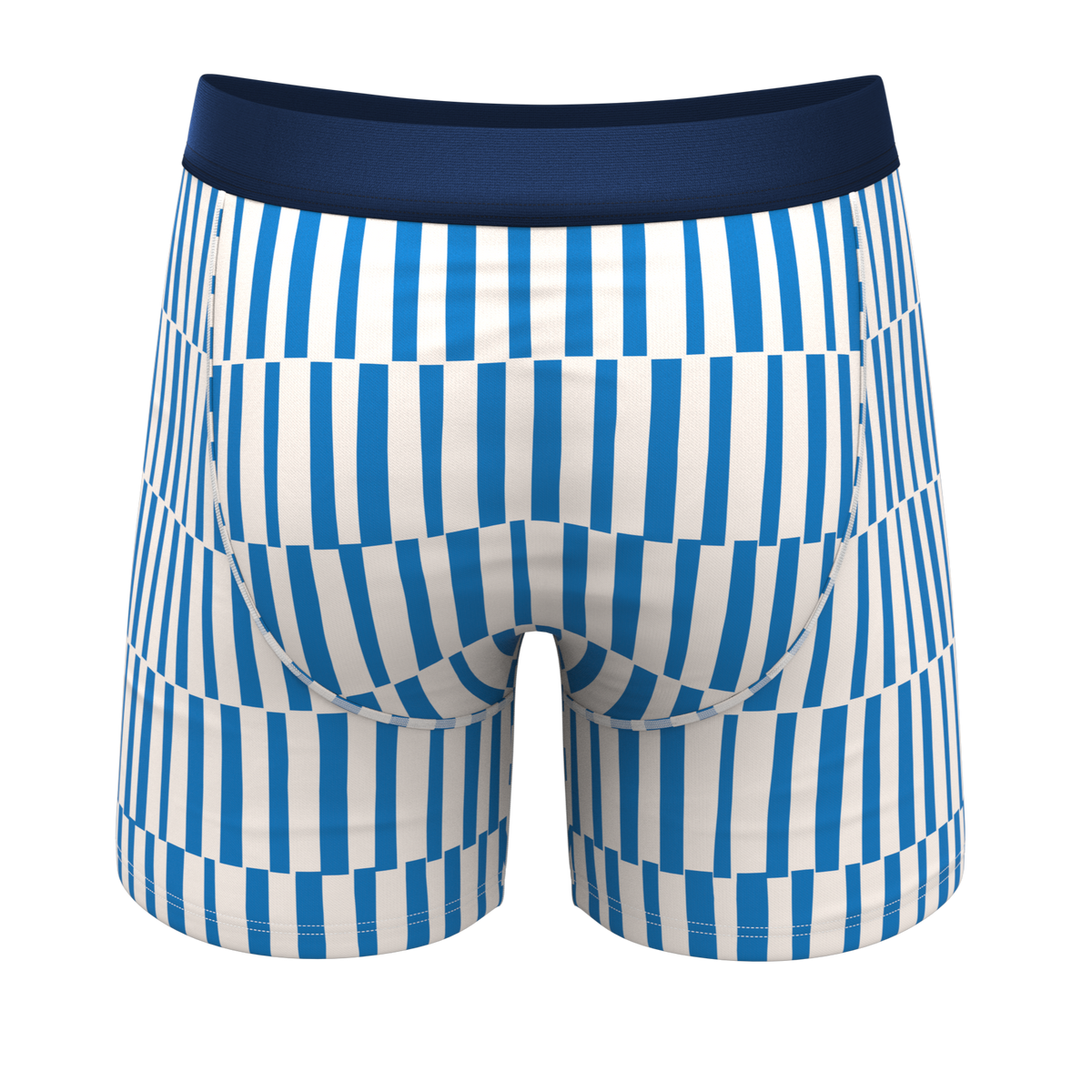 The Hamptons | Blue Mosaic Stripe Ball Hammock® Pouch Underwear - Shinesty
