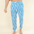 The Hamptons | Blue Mosaic Stripe SleepDeep™ Men’s Pajama Joggers - Shinesty