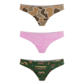 The Happy Trails | Women's Thong Underwear 3 Pack - Shinesty