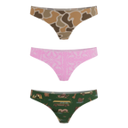 The Happy Trails | Women's Thong Underwear 3 Pack - Shinesty