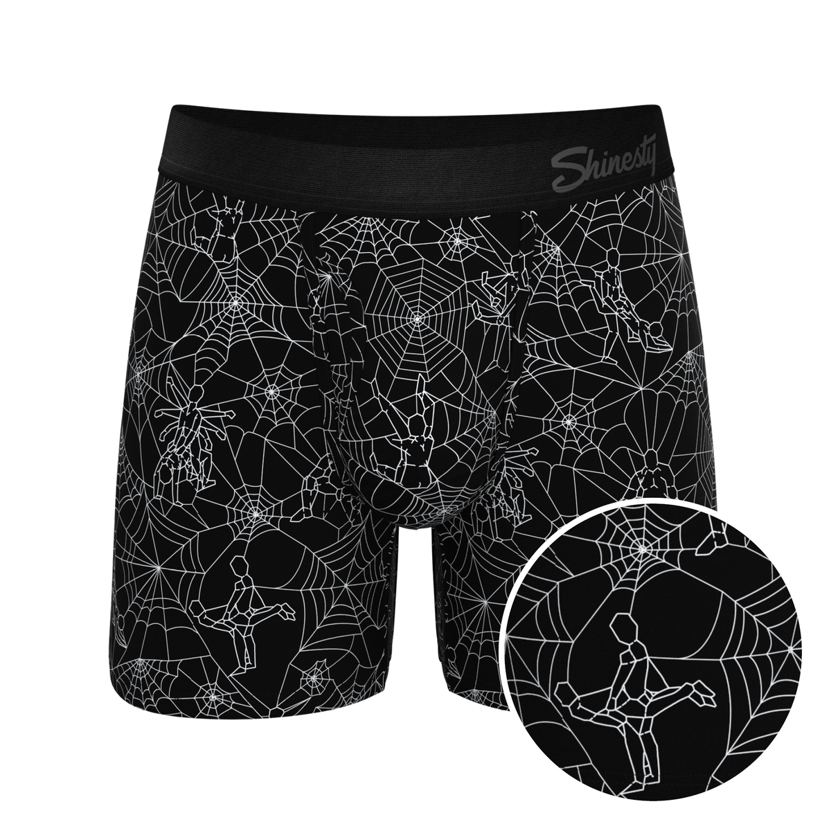 The Harlot's Web | Naughty Spider Web Ball Hammock® Pouch Underwear With Fly - Shinesty
