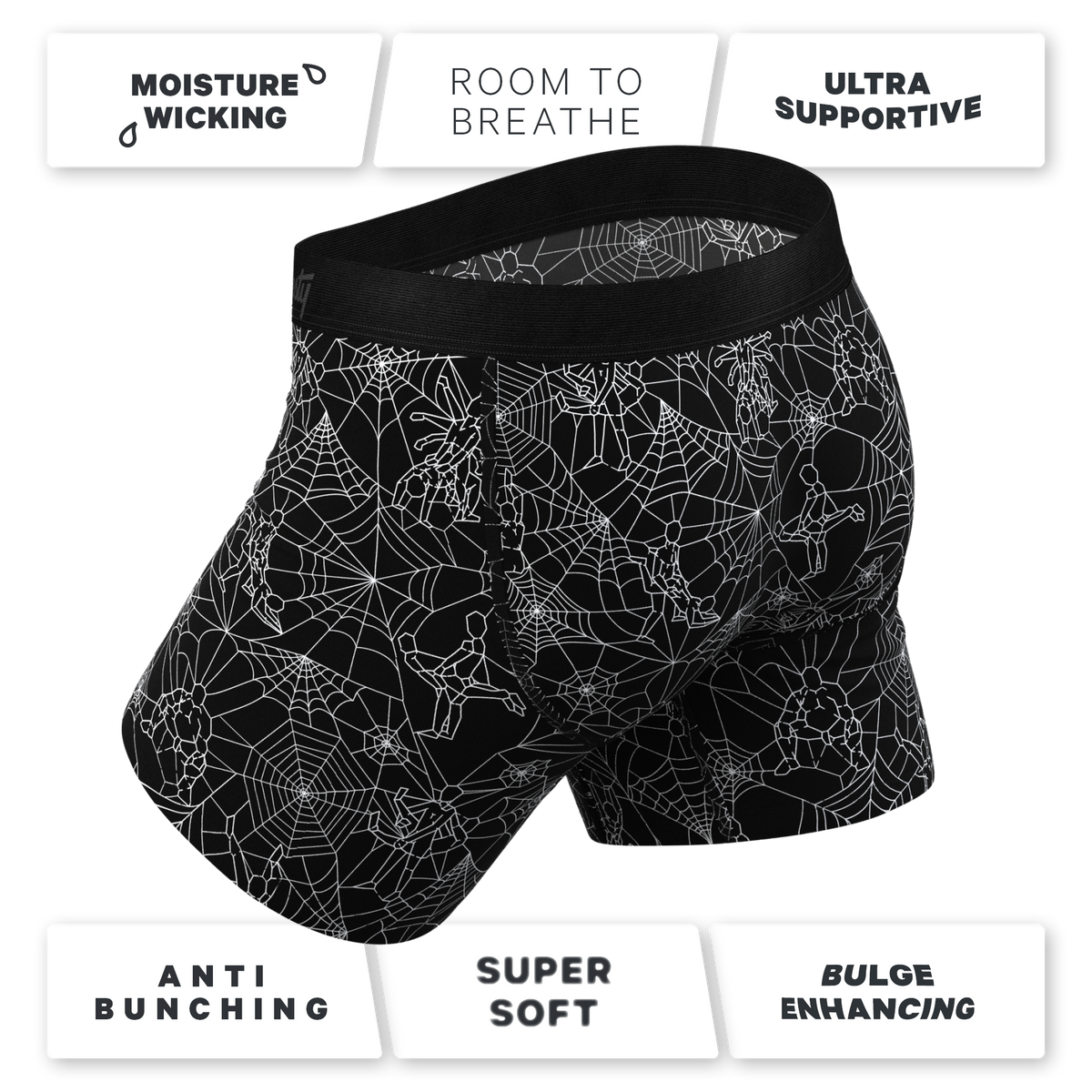 The Harlot's Web | Naughty Spider Web Ball Hammock® Pouch Underwear With Fly - Shinesty