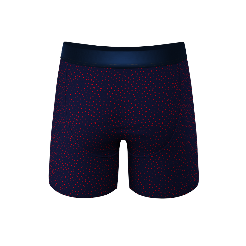 The Heartthrob | Tiny Hearts Valentines Day Ball Hammock® Pouch Underwear With Fly - Shinesty