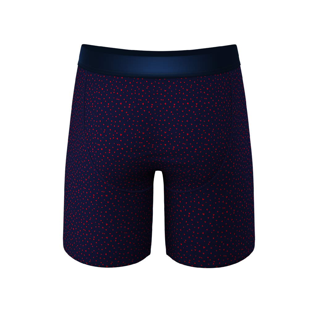 The Heartthrob | Tiny Hearts Valentines Day Ball Hammock® Boxer - Long Leg - Shinesty