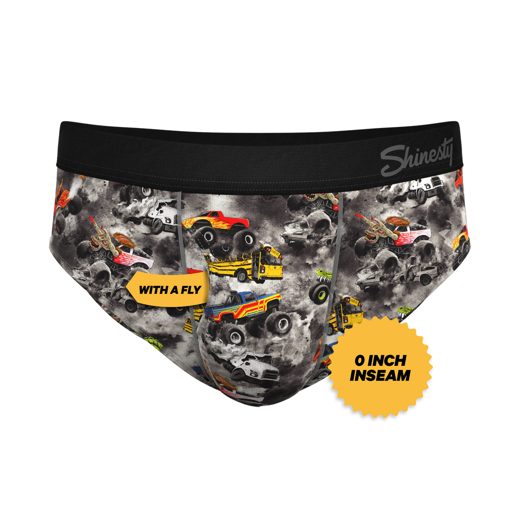 The Here Be Monsters | Monster Truck Ball Hammock® Pouch Underwear Briefs - Shinesty