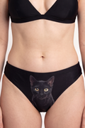 The Hex Appeal | Black Cat Modal Bikini Underwear - Shinesty
