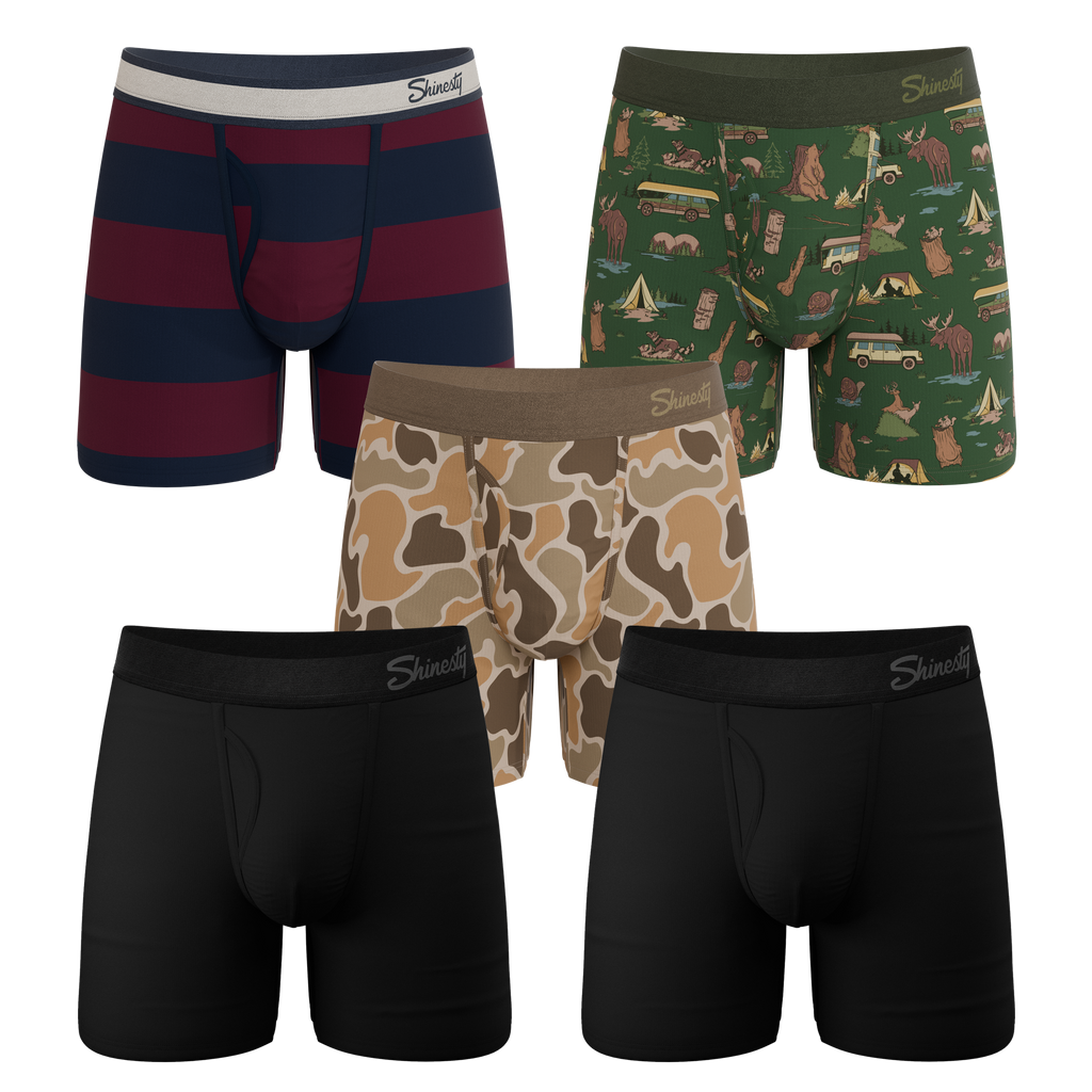 The Hide and Hunt | Ball Hammock® Pouch Boxer Briefs with Fly 5 Pack - Shinesty
