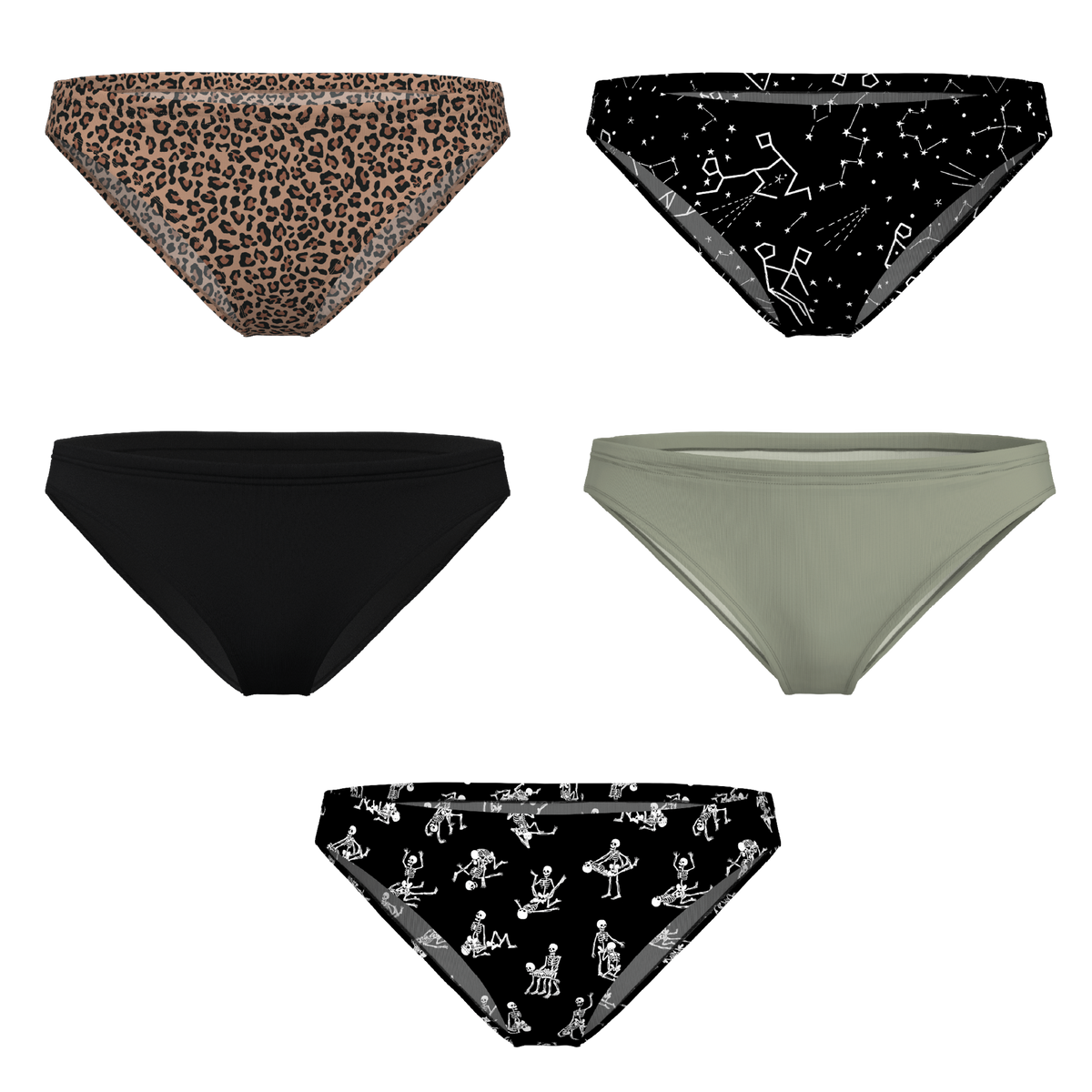 The Historical Bests | Bikini Underwear 5 Pack - Shinesty