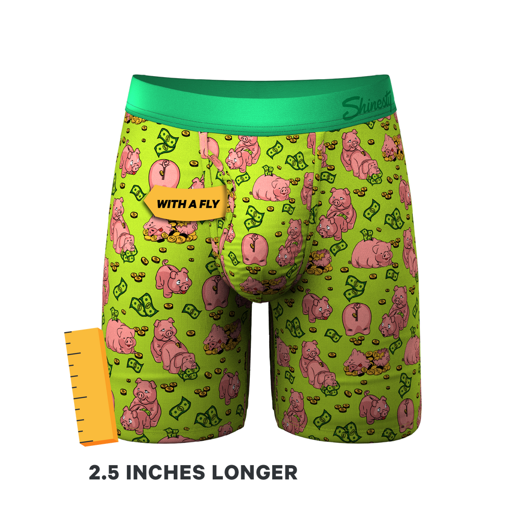 The Hog Heaven | Piggy Bank Ball Hammock® Boxer - Long Leg - Shinesty