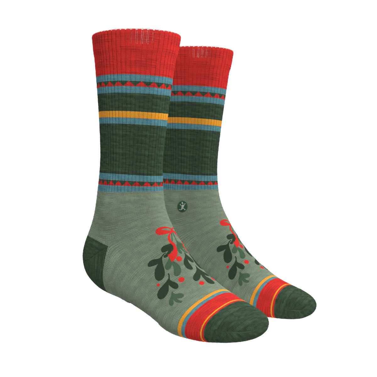 The Holiday Smooch | Western Holiday Heel Hammock™ Crew Socks - Shinesty