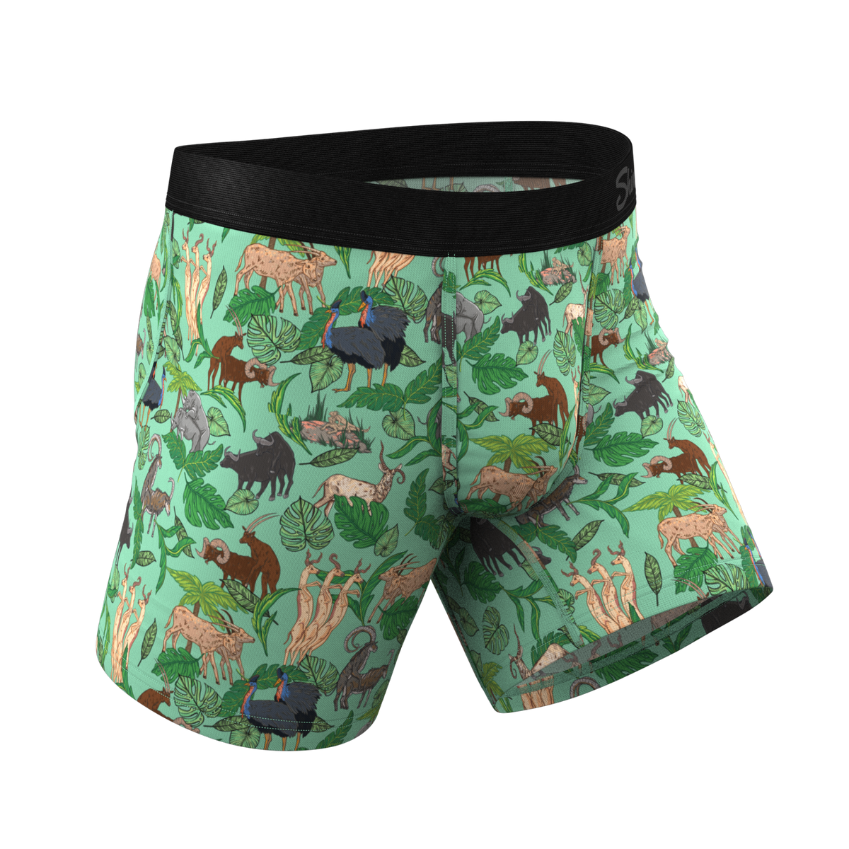 The Hornography | Tropical Animals Ball Hammock® Pouch Underwear - Shinesty