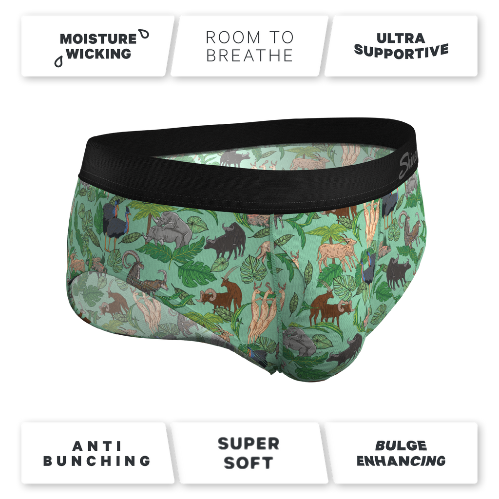 The Hornography | Tropical Animals Ball Hammock® Pouch Underwear Briefs - Shinesty