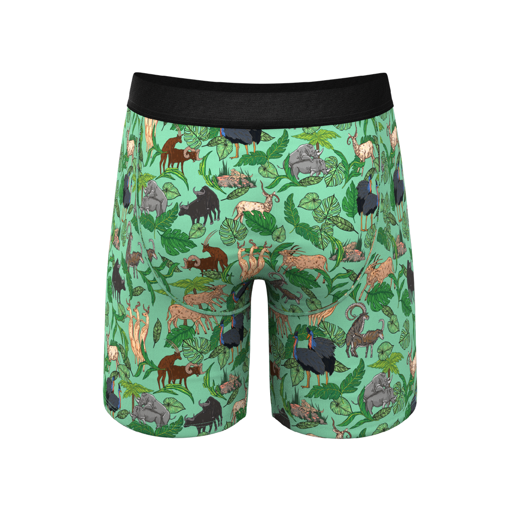 The Hornography | Tropical Animals Ball Hammock® Boxer - Long Leg - Shinesty