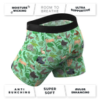 The Hornography | Tropical Animals Ball Hammock® Pouch Underwear With Fly - Shinesty
