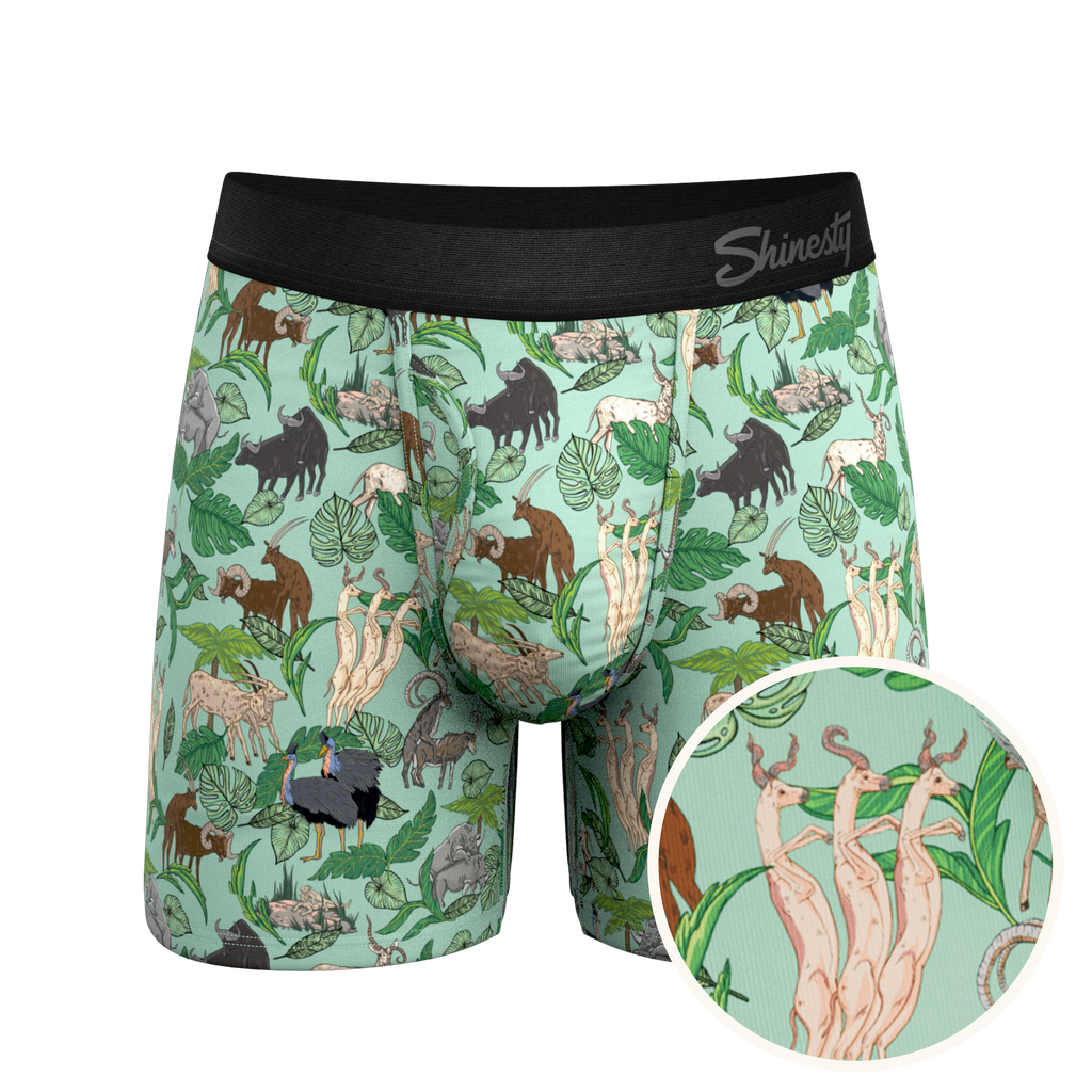 The Hornography | Tropical Animals Ball Hammock® Magnum Big Pouch Underwear - Shinesty