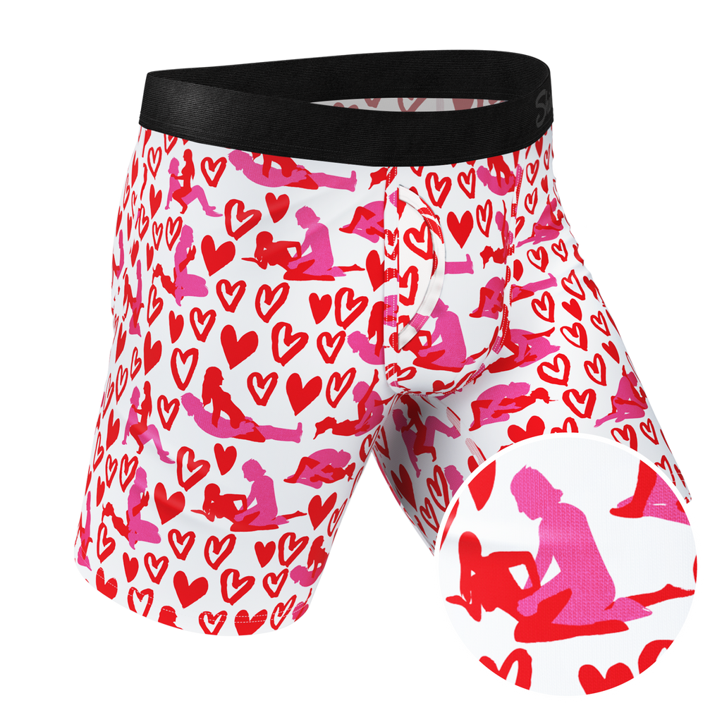 The Hot-Blooded Handbook | Valentines Ball Hammock® Boxer - Long Leg - Shinesty