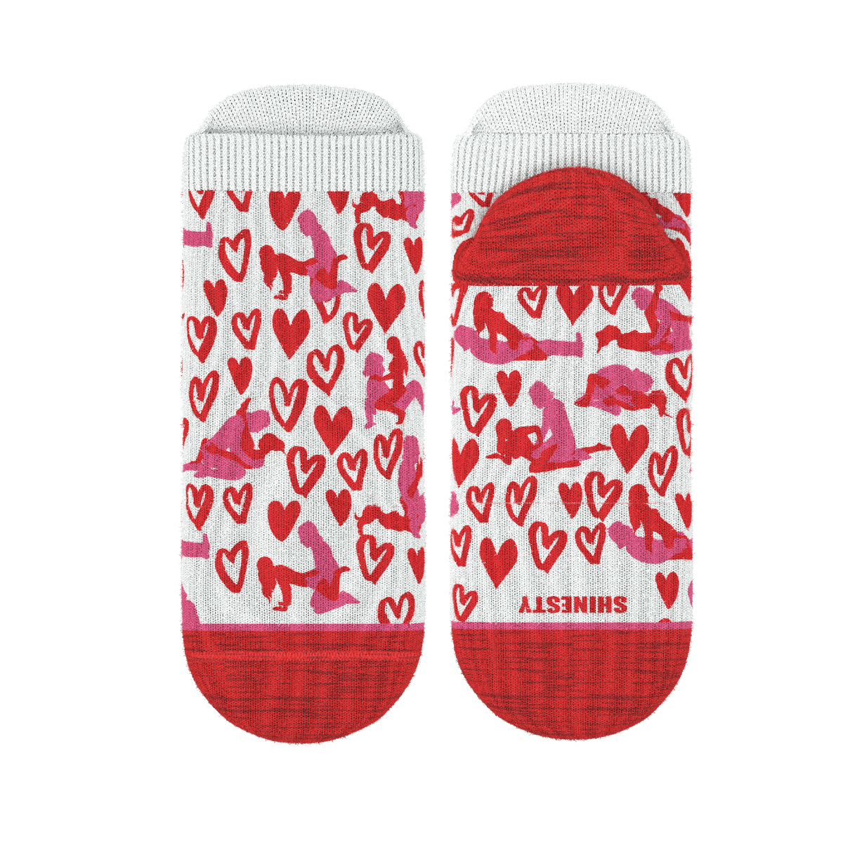The Hot-Blooded Handbook | Valentine's Day Heel Hammock™ Ankle Socks - Shinesty