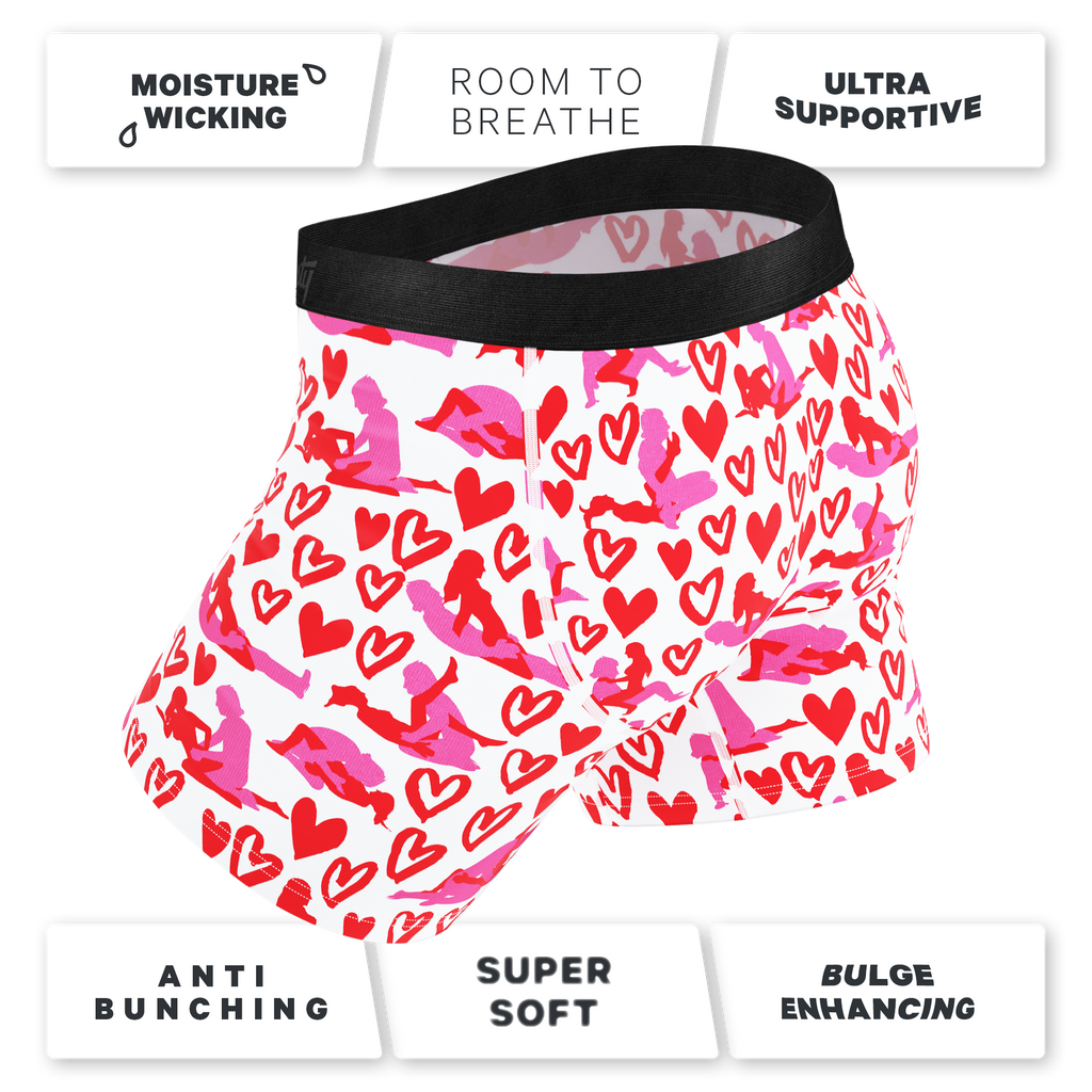 The Hot-Blooded Handbook | Valentines Ball Hammock® Pouch Underwear With Fly - Shinesty