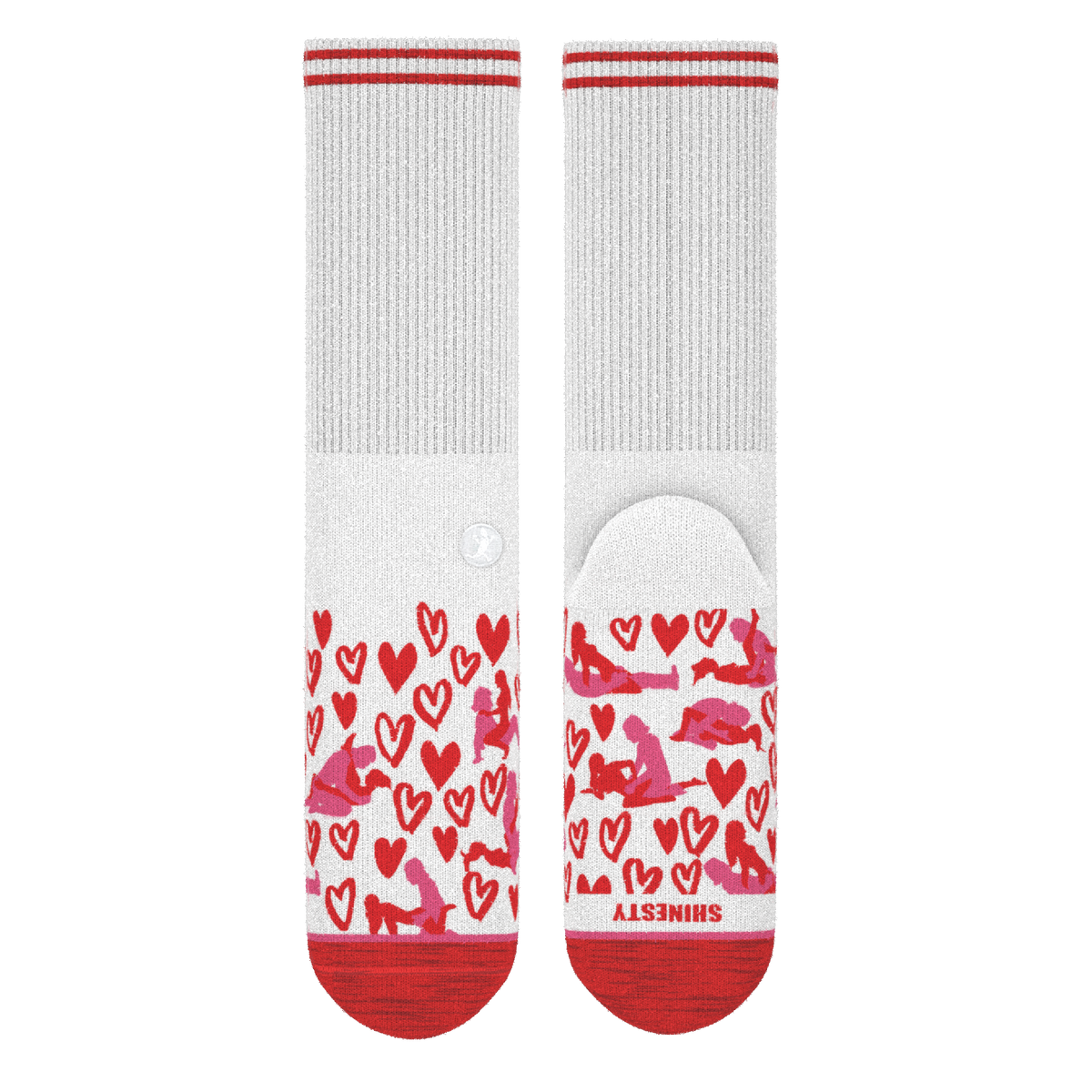 The Hot-Blooded Handbook | Valentine's Day Heel Hammock™ Crew Socks - Shinesty