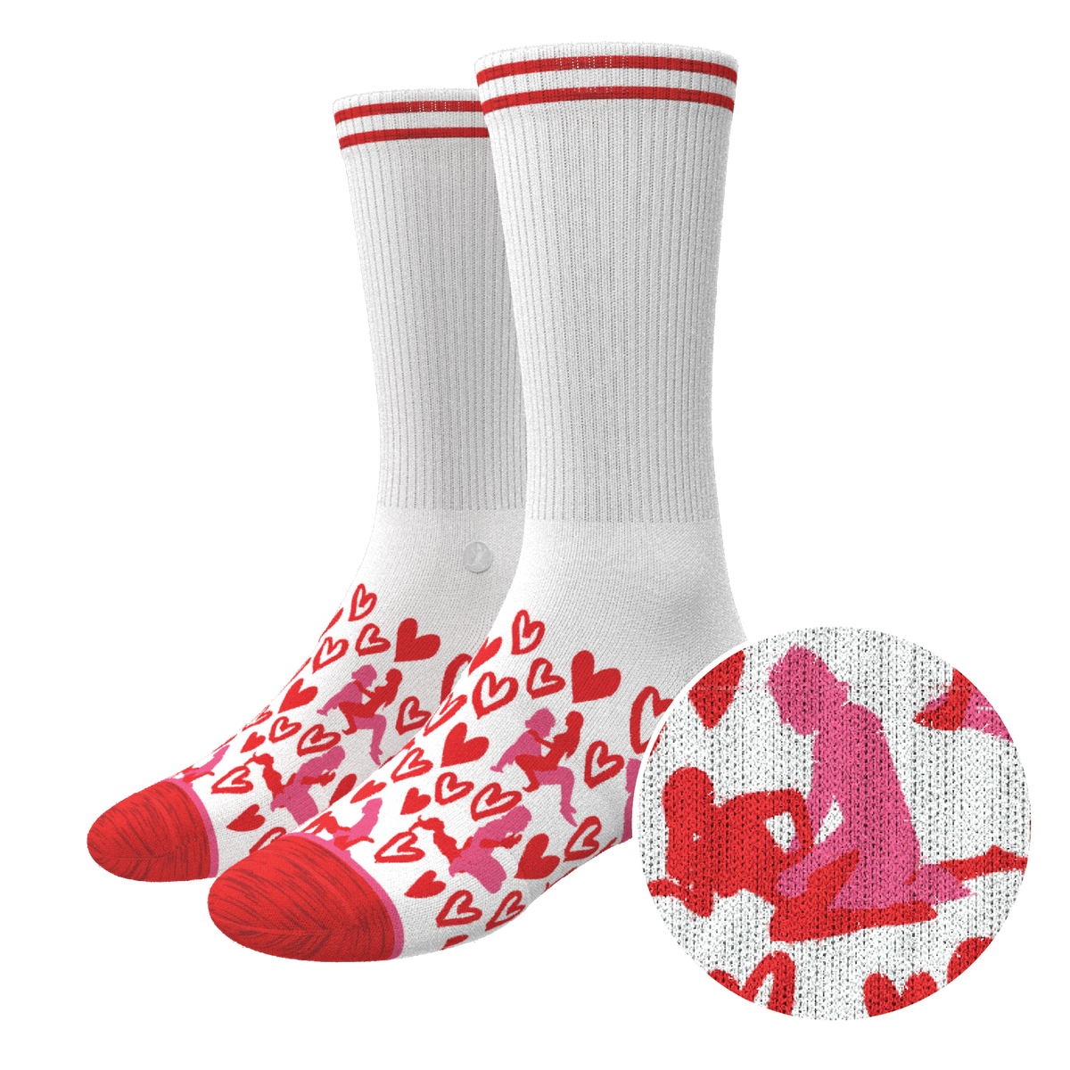 The Hot-Blooded Handbook | Valentine's Day Heel Hammock™ Crew Socks - Shinesty