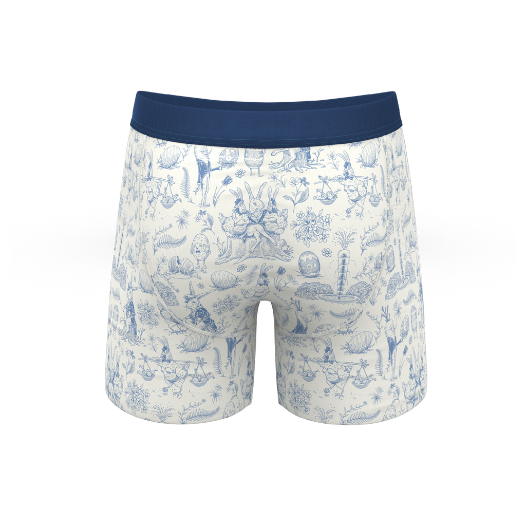 The Hot Cottontail | Easter Toile Ball Hammock® Pouch Underwear With Fly - Shinesty