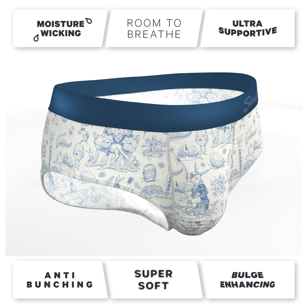 The Hot Cottontail | Easter Toile Ball Hammock® Pouch Underwear Briefs - Shinesty