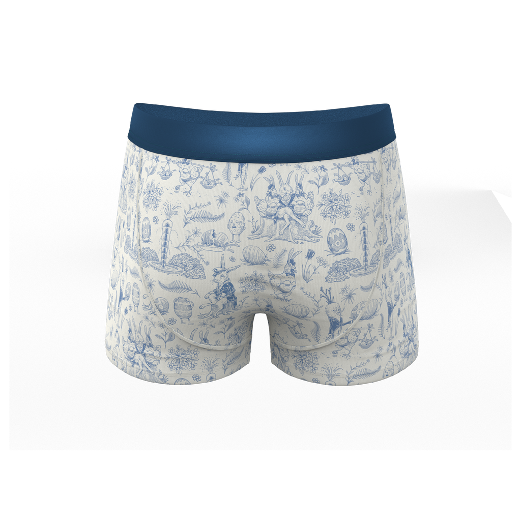 The Hot Cottontail | Easter Toile Ball Hammock® Pouch Trunks Underwear - Shinesty