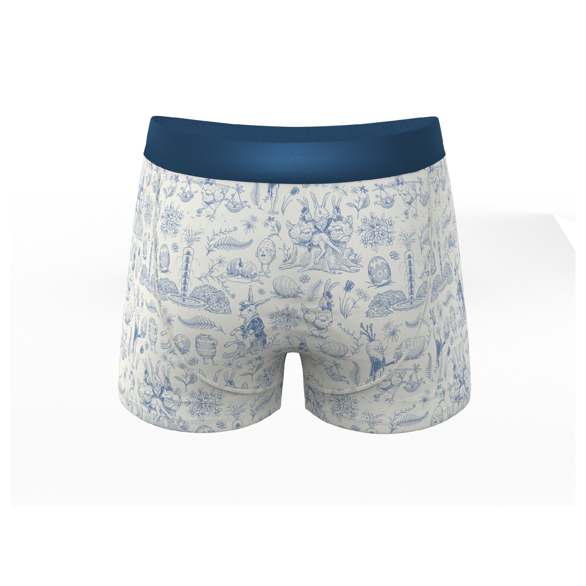 The Hot Cottontail | Easter Toile Ball Hammock® Pouch Trunks Underwear - Shinesty
