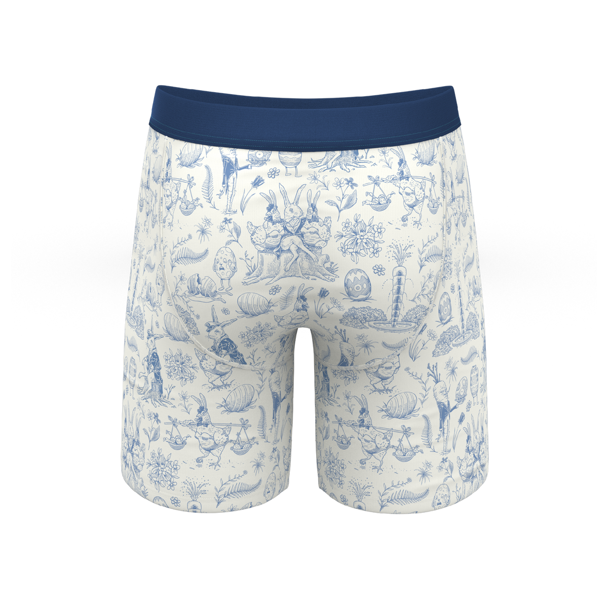 The Hot Cottontail | Easter Toile Ball Hammock® Boxer - Long Leg - Shinesty