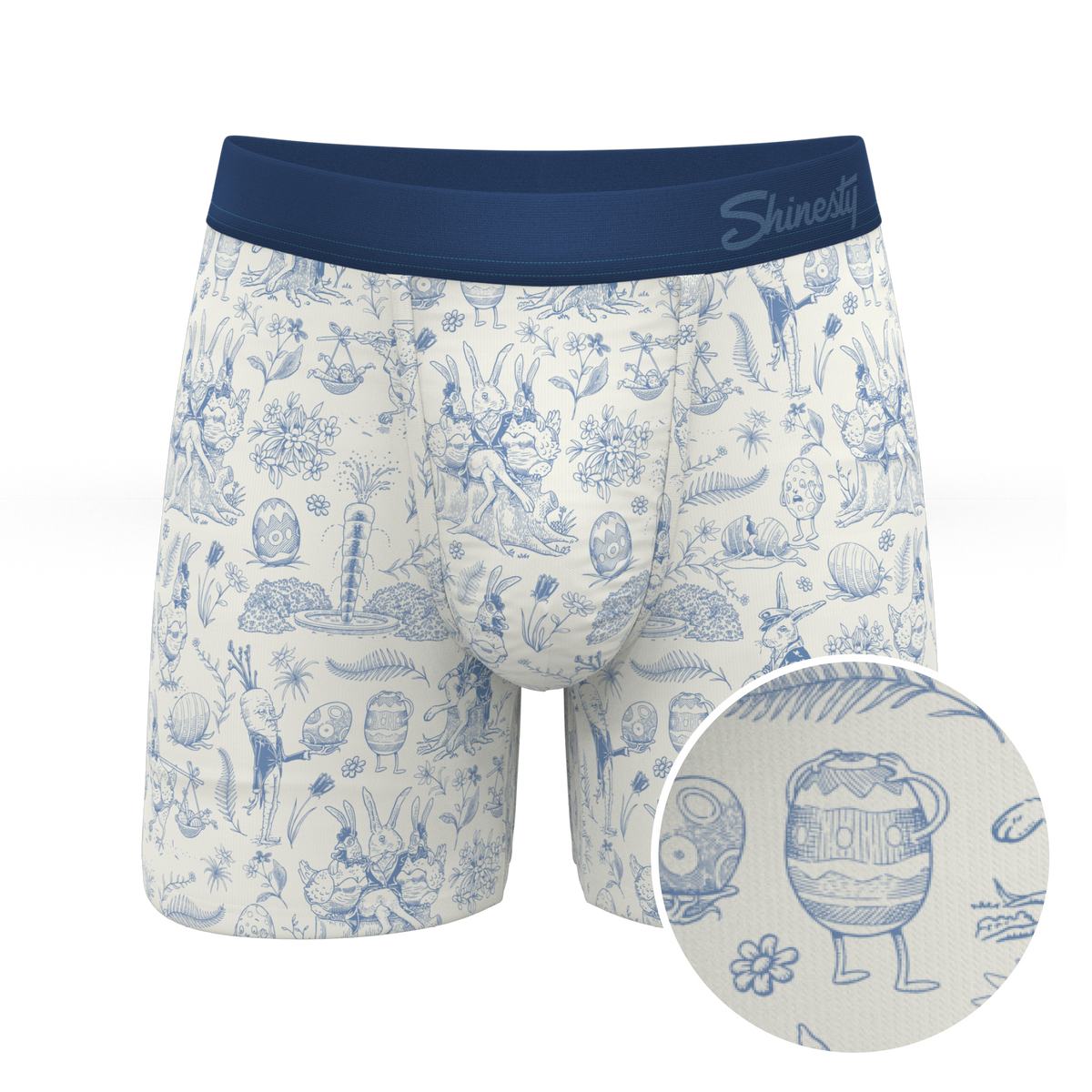 The Hot Cottontail | Easter Toile Ball Hammock® Pouch Underwear - Shinesty