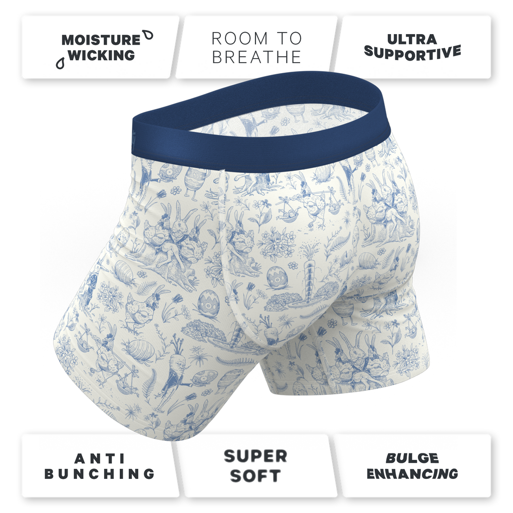 The Hot Cottontail | Easter Toile Ball Hammock® Pouch Underwear - Shinesty