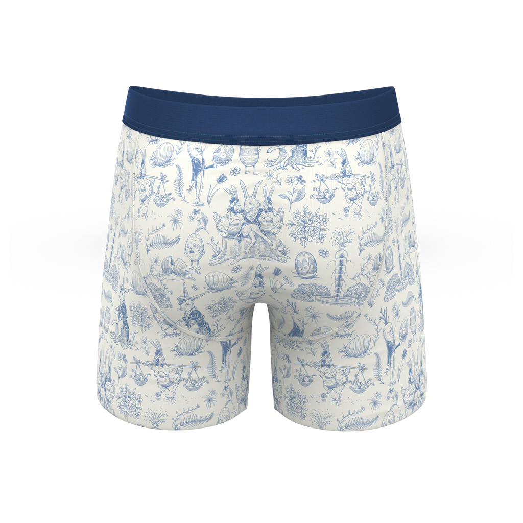 The Hot Cottontail | Easter Toile Ball Hammock® Pouch Underwear - Shinesty