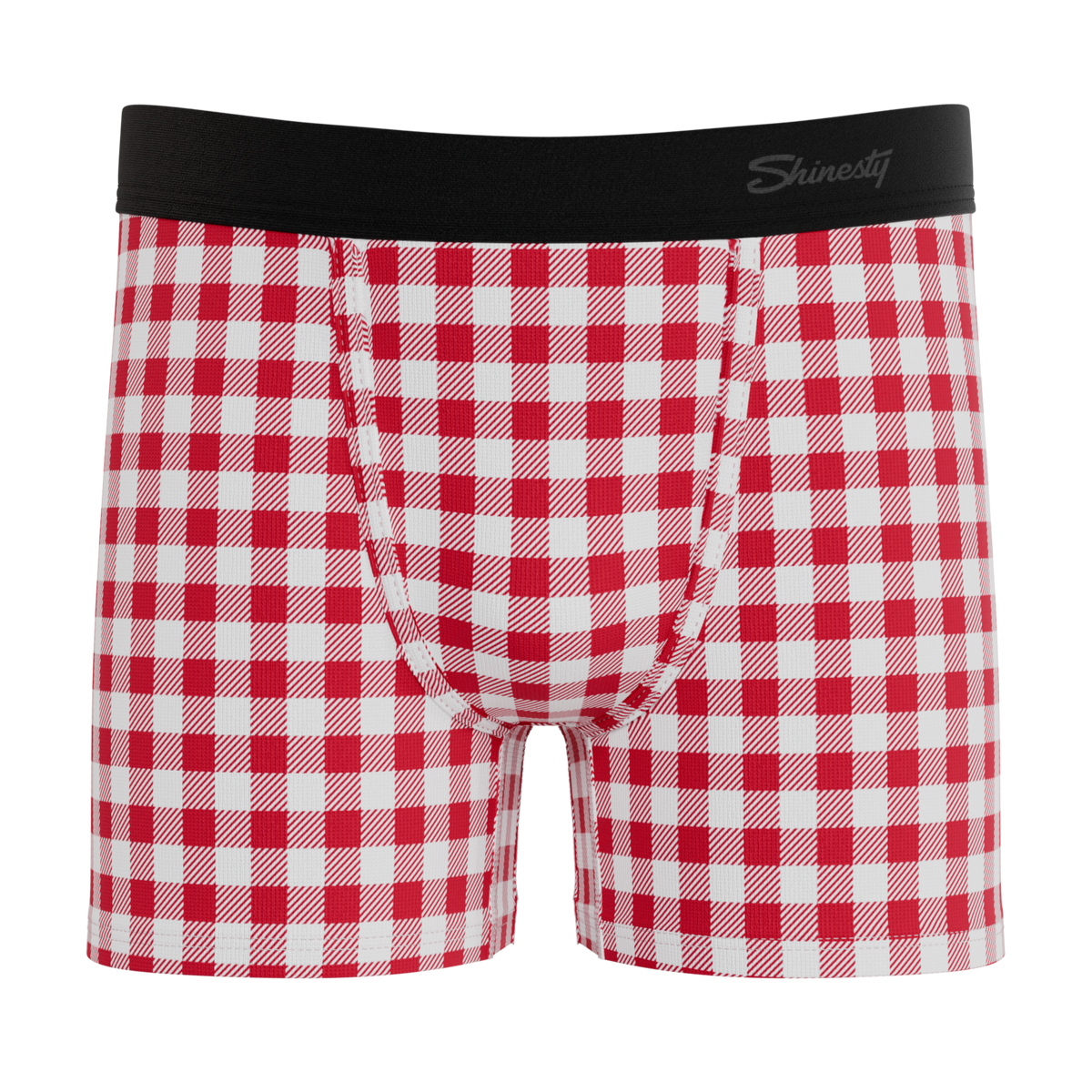 The Hot Diggity | Red Gingham Youth Boxer Briefs - Shinesty
