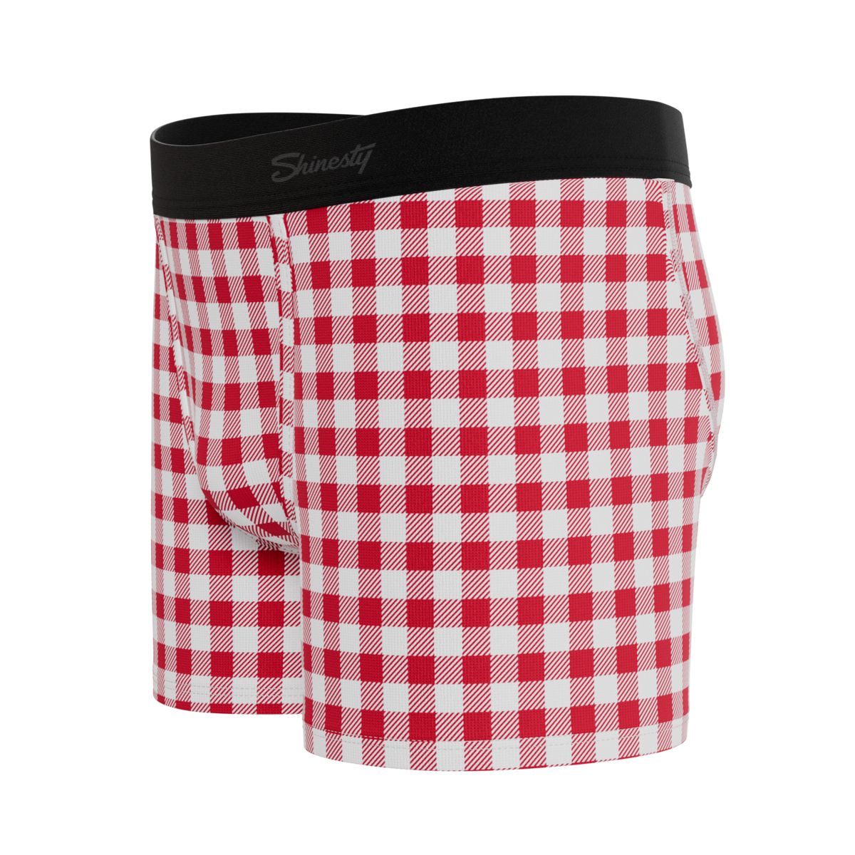 The Hot Diggity | Red Gingham Youth Boxer Briefs - Shinesty