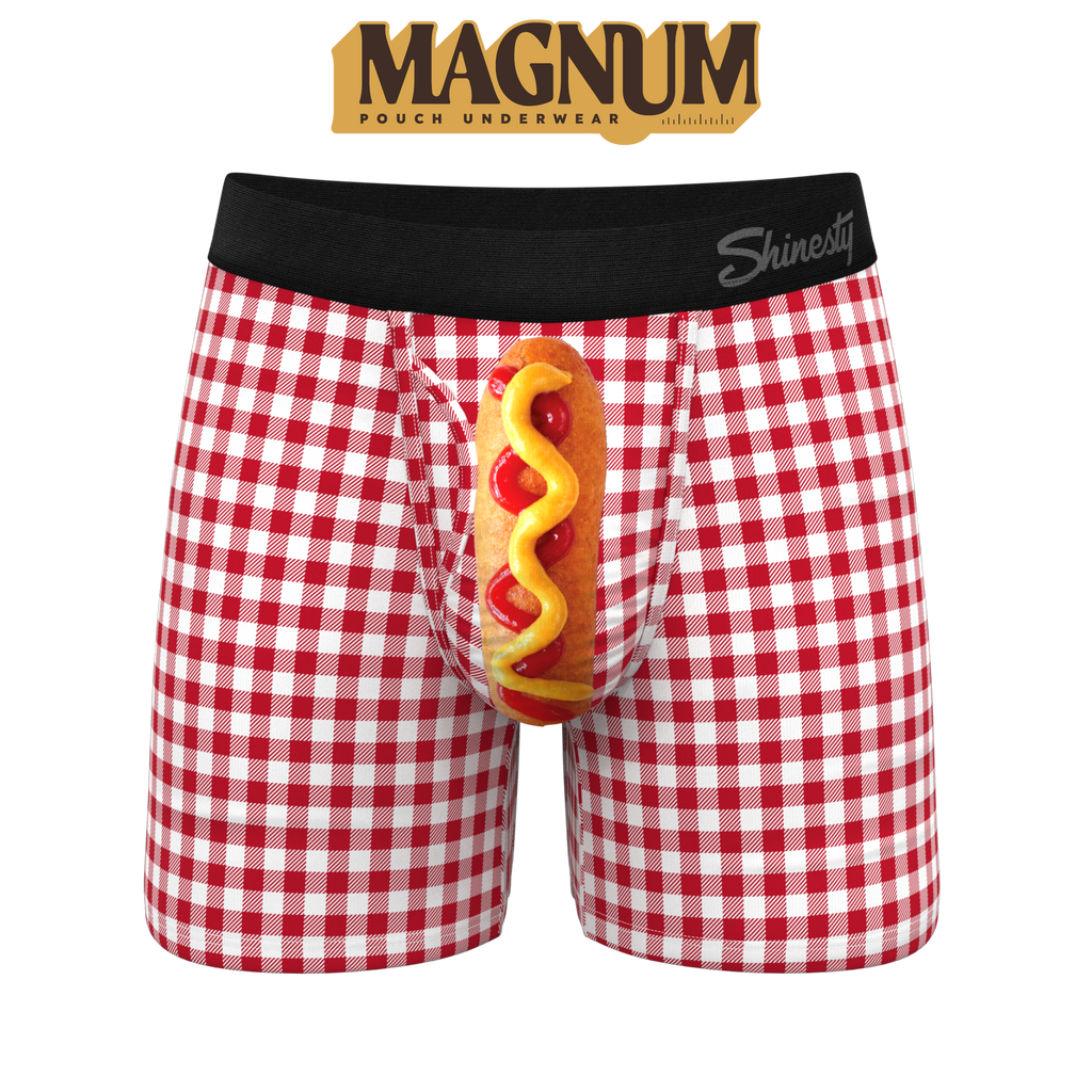 The Hot Diggity | Corn Dog Ball Hammock® Magnum Big Pouch Underwear - Shinesty