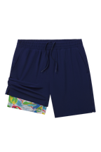 The Hot in Havana | Tropical Navy Ball Hammock® 7 Inch Athletic Shorts - Shinesty