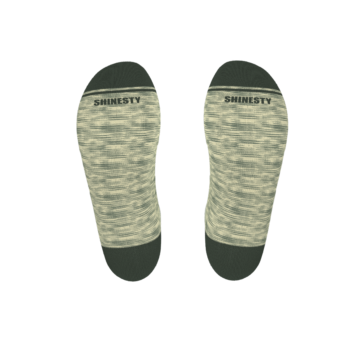 The Illusion | Green Pattern Heel Hammock™ Ankle Socks - Shinesty