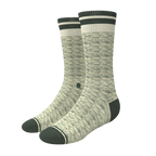 The Illusion | Green Pattern Heel Hammock™ Crew Socks - Shinesty