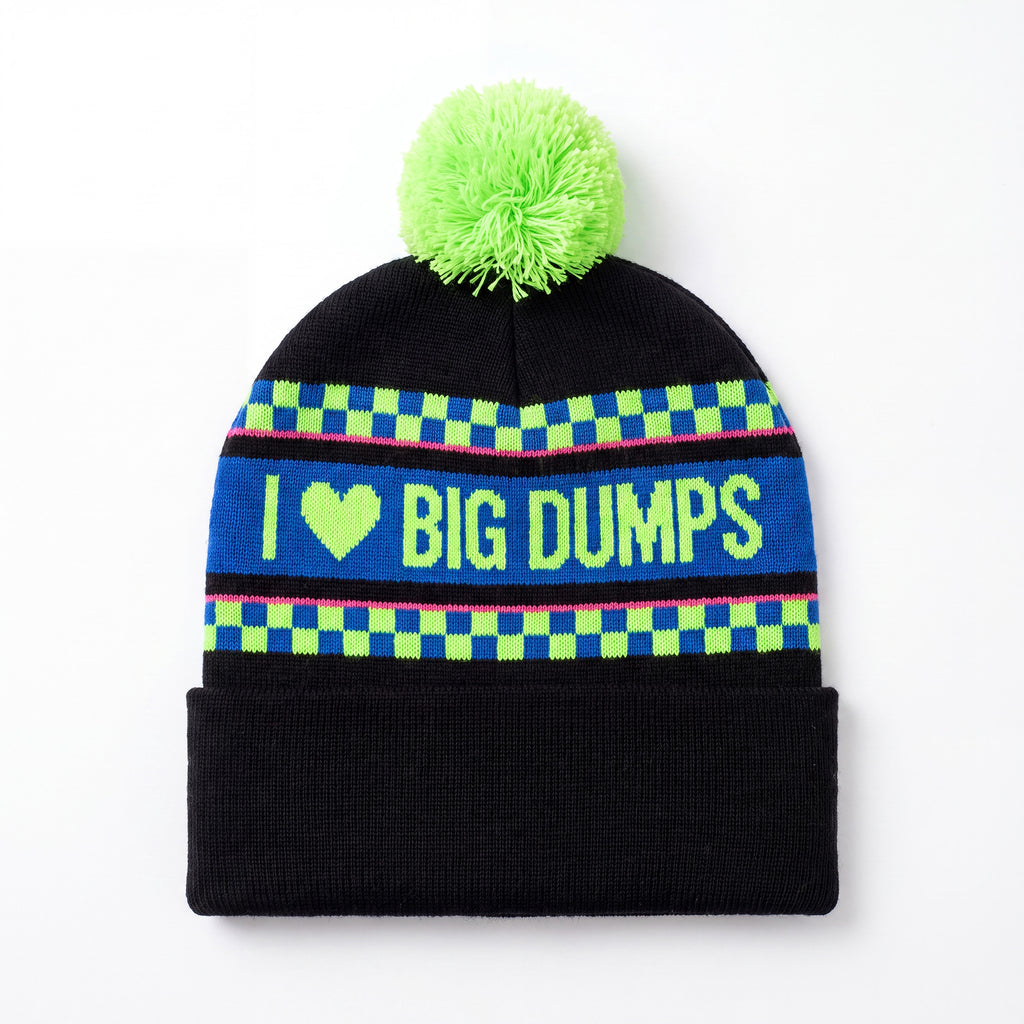 The I Love Big Dumps | 80s Retro Neon Ski Beanie - Shinesty