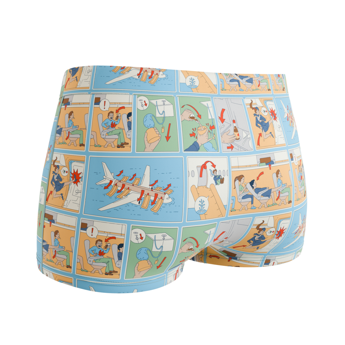 The Improper Protocol | Airplane Pamphlet Modal Boyshort Underwear - Shinesty